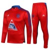 FC Bayern München Trainings Sweatshirt Pak Kwart-Zip 2021-22 Rood Blauwe